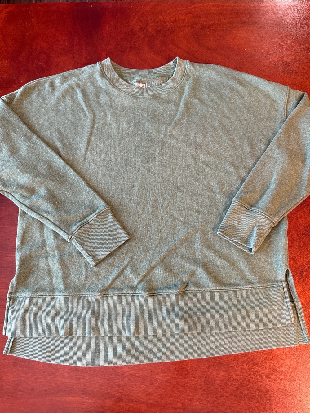 Time and Tru green Women's Crewneck Sweatshirt